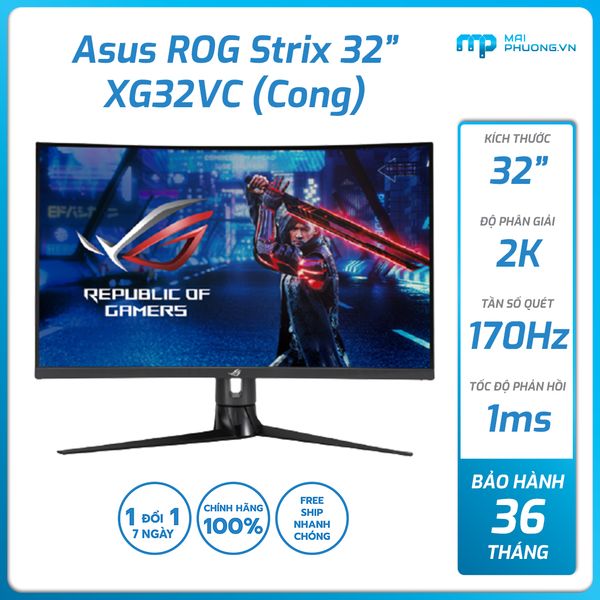 Màn hình cong Asus ROG Strix Gaming XG32VC 32 inch 2K 170Hz HDR