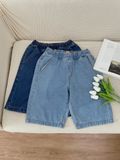  NOBITA HOME - SHORTS JEAN LƯNG CHUN FLOWER XANH NHẠT 