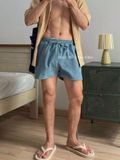  NOOBITA - Quần shorts lưng chun vải denim mềm 7968 