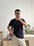  NOOBITA - Áo thun henley tay ngắn trơn 8361 