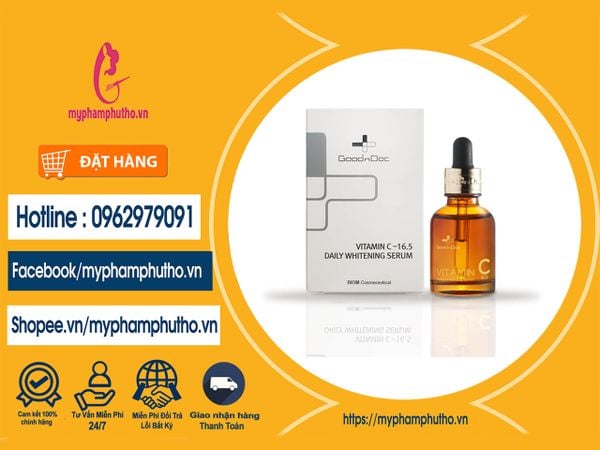 TInh Chất GoodnDoc Vitamin C 16.5 Daily Whitening Serum 30ml Mua ở Đâu