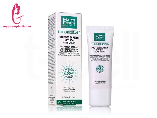 Kem Chống Nắng Marti Derm The Originals Proteos Screen SPF 50+ Fluid Cream