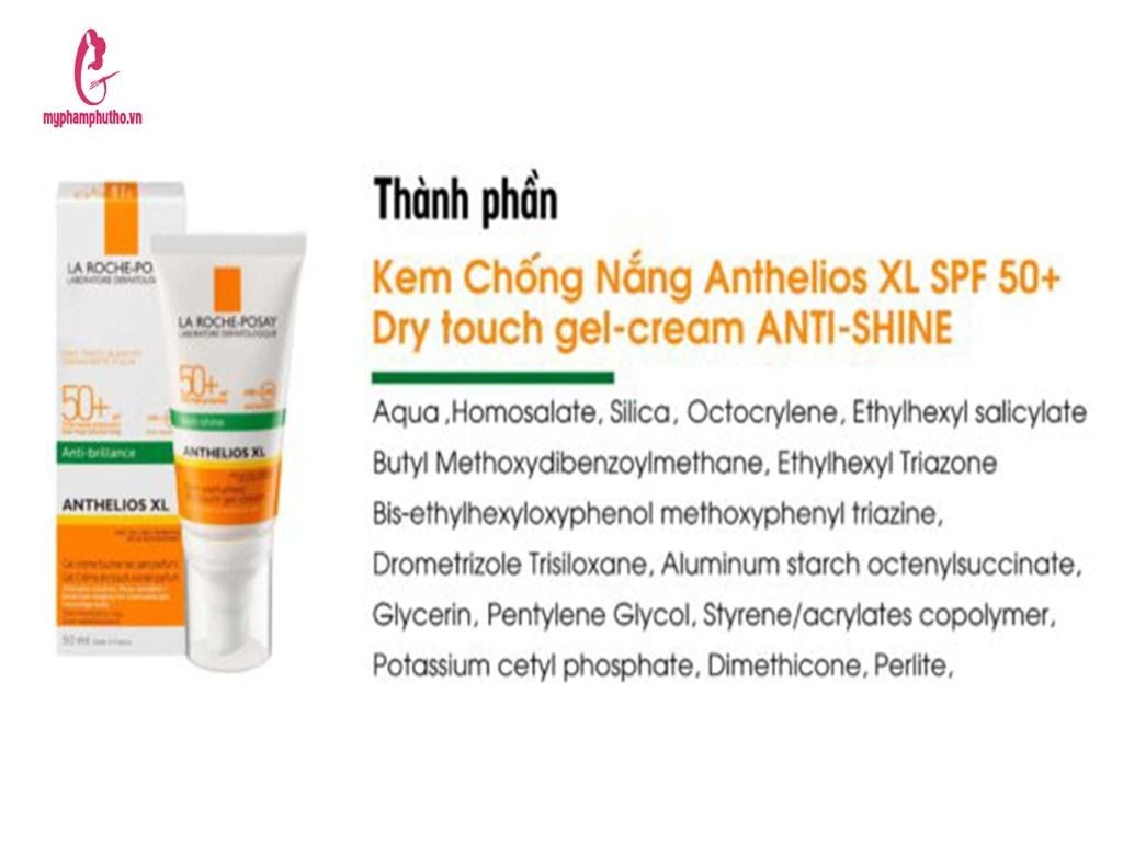 thành phần Kem Chống Nắng La Roche-Posay Anthelios XL Dry Touch Gel-Cream SPF 50+