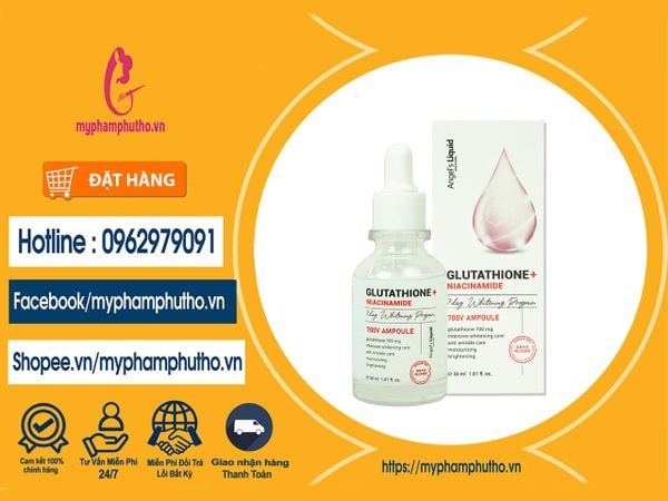 Huyết thanh Trị Nám Truyền Trắng Angel's Liquid Glutathione + Niacinamide 7Day Whitening Program 700 V Mua ở Đâu