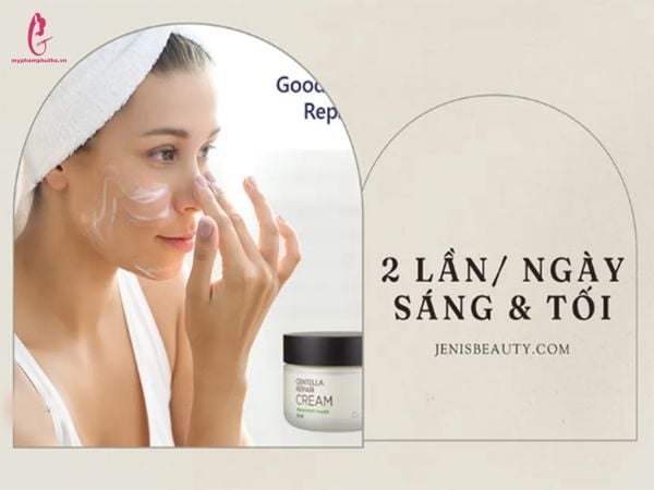 cách dùng Kem Dưỡng Rau Má Goodndoc Centella Repair Cream