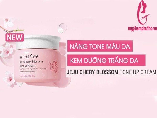 Bộ dưỡng trắng da Innisfree Jeju Cherry Blossom Cream Duo Set 4 món hoa anh đào hàn quốc