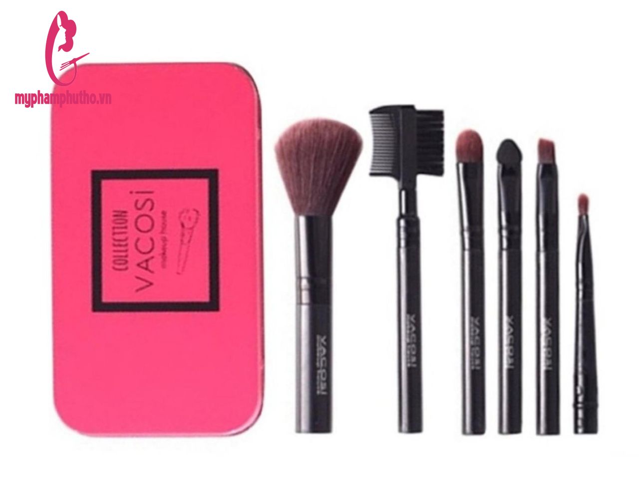 Bộ Cọ Trang Điểm Vacosi Collection Make Up House 8 Món Màu Hồng
