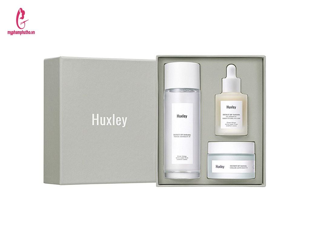 Bộ Dưỡng Ẩm Chống Lão Hóa Cao Cấp Huxley Antioxidant Trio Set ( màu vàng nhạt)