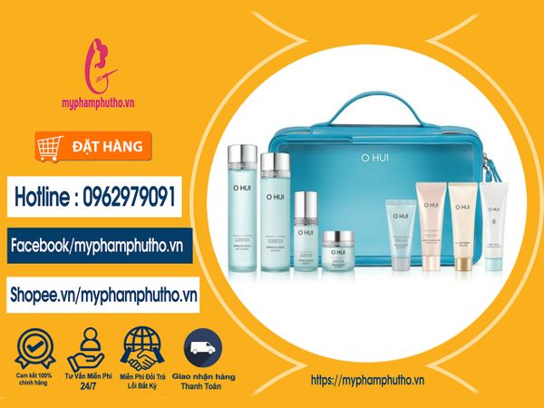 Bộ Ohui Miracle Aqua special set toner + sữa dưỡng + kit sữa tắm Mua ở Đâu