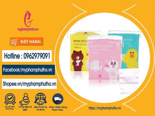 Bông tẩy trang Gấu 200m Mua ở Đâu