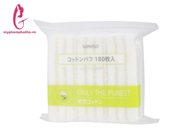 Bông tẩy trang Miniso Only The Purest 180 miếng Nhật Bản