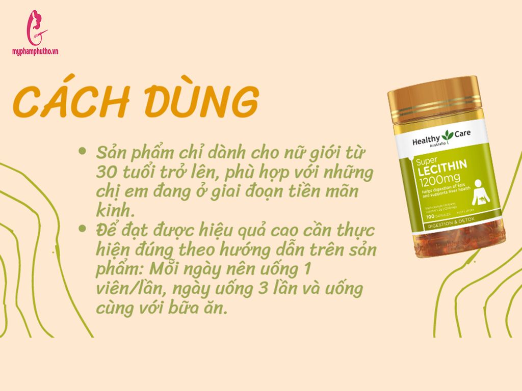 cách dùng Mầm Đậu Nành Úc Healthy Care Super Lecithi