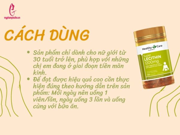 cách dùng Mầm Đậu Nành Úc Healthy Care Super Lecithin