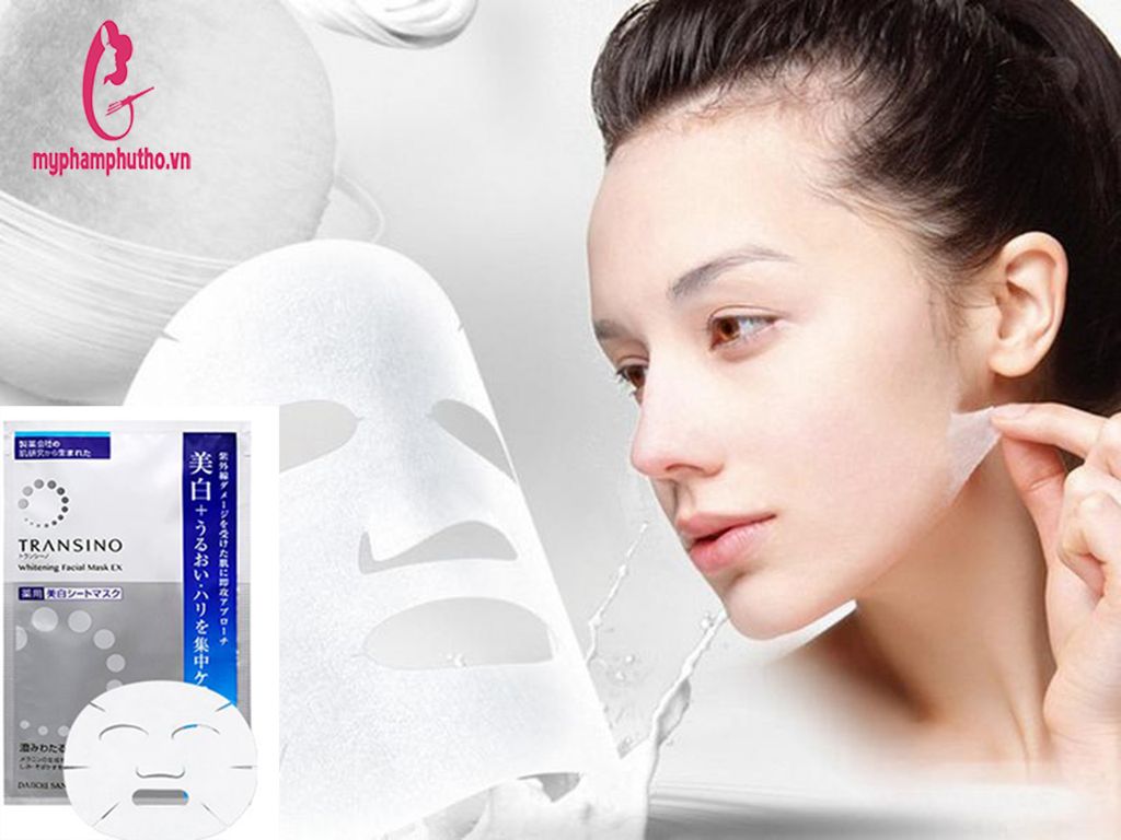 cách dùng Mặt Nạ Transino Whitening Facial Mask Ex