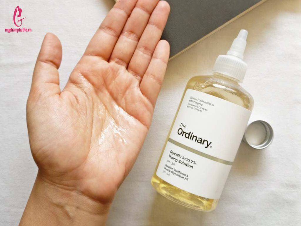 cách dùng Nước Cân Bằng The Ordinary Glycolic Acid 7% Toning Solution