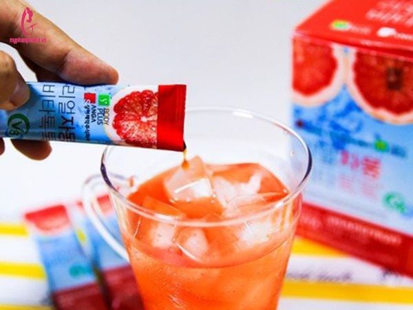 cách dùng Trà Bưởi giảm cân bổ sung Vitamin C Hàn Quốc