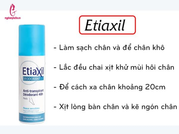 cách dùng Xịt khử mùi hôi chân Etiaxil  Pháp