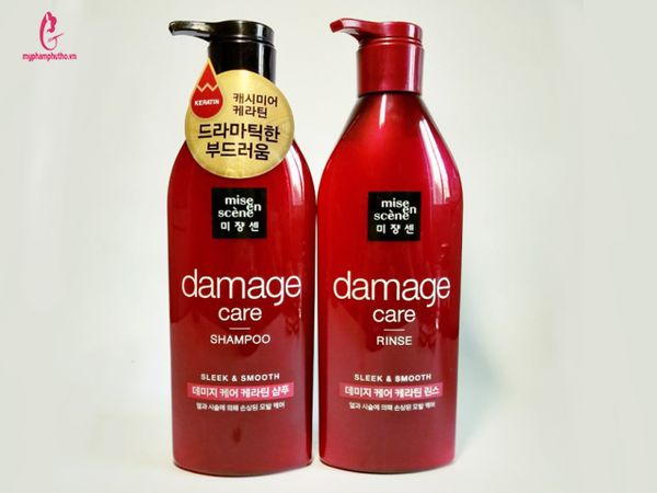 Cặp Dầu Gội Xả Miseen Hàn Quốc màu đỏ