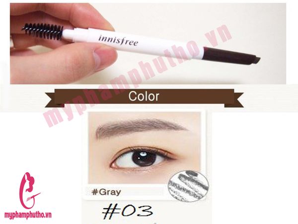 Chì Kẻ Mày Innisfree Auto Eyebrow Pencil màu 03