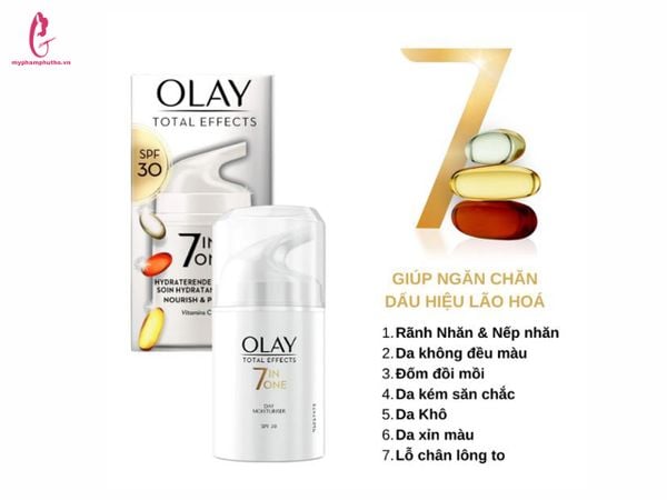 công dụng Kem Dưỡng Ban Ngày Chống Lão Hóa Olay Total Effect 7 in 1