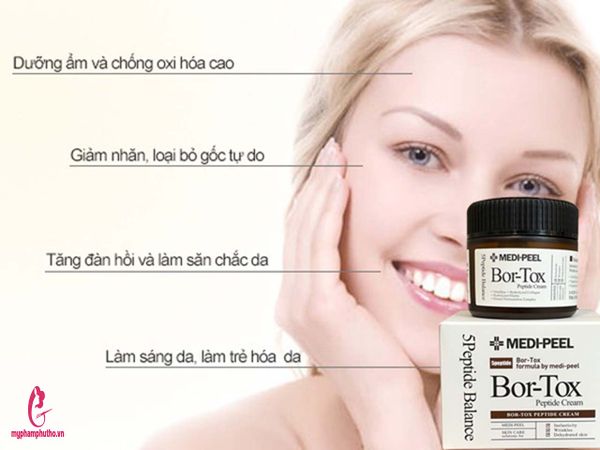 công dụng Kem Dưỡng Căng Bóng da Medi - Peel Bor-Tox Peptide Cream