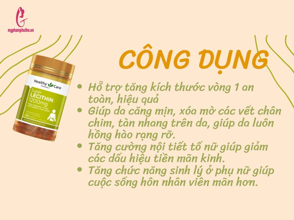 Công dụng Mầm Đậu Nành Úc Healthy Care Super Lecithin