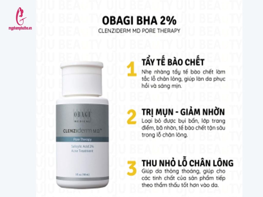 công dụng Nước Cân Bằng Obagi BHA 2% Toner