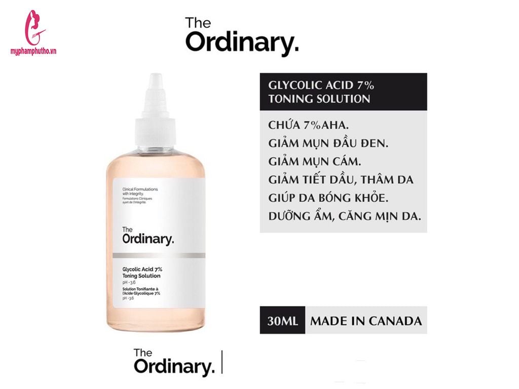 công dụng Nước Cân Bằng The Ordinary Glycolic Acid 7% Toning Solution