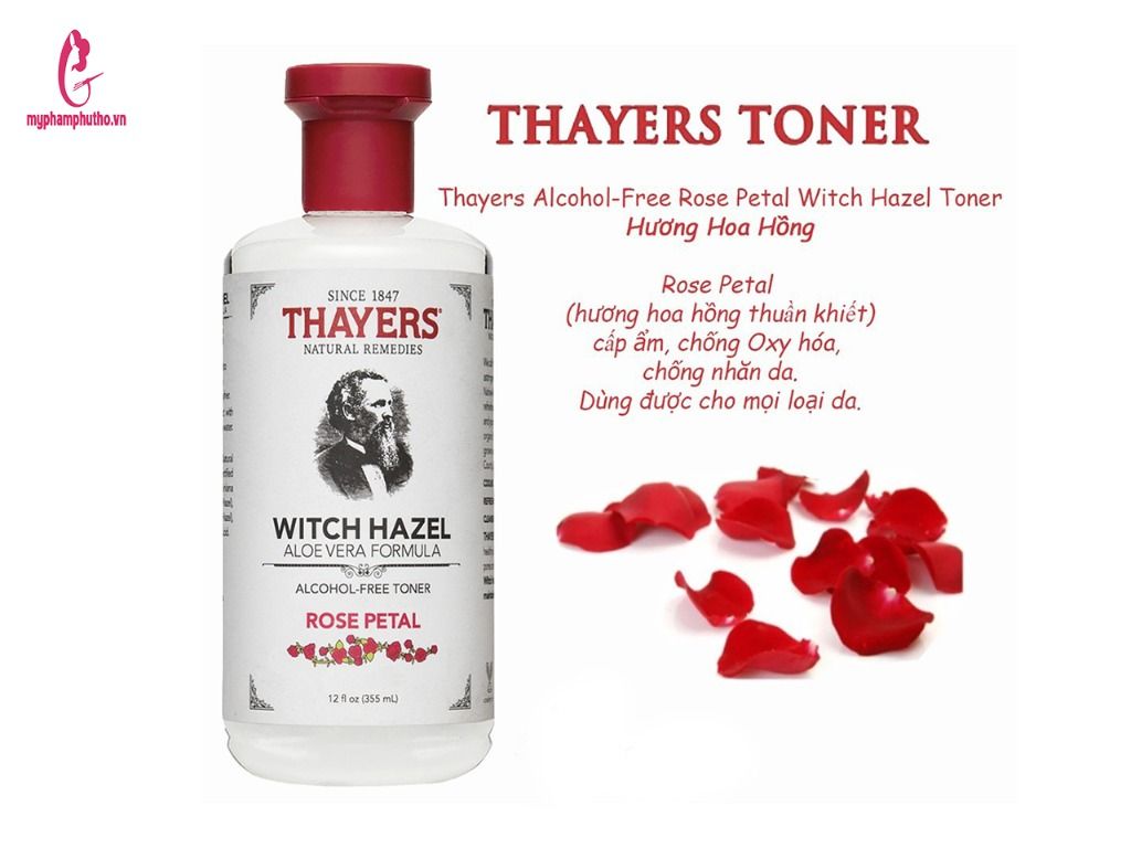 công dụng Nước Hoa Hồng Thayers Rose Petal Witch Hazel