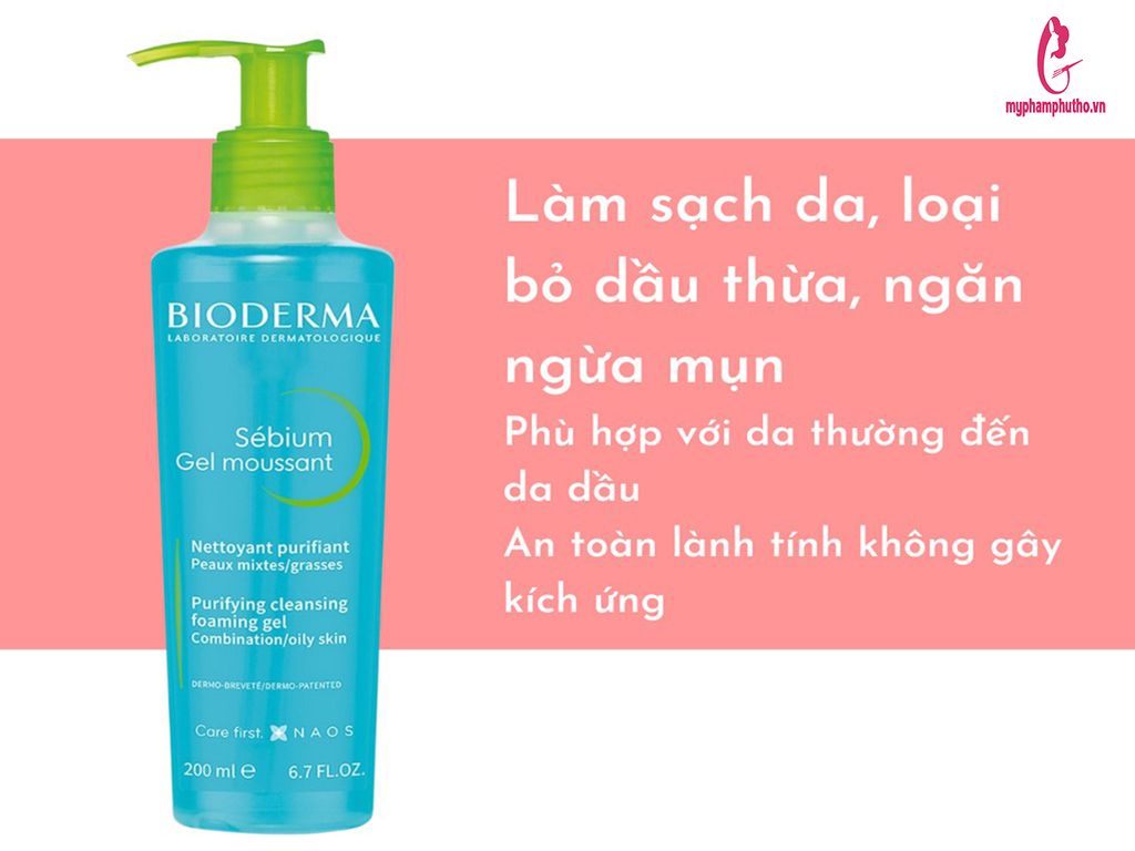 công dụng Sữa Rửa Mặt Bioderma Purifying Cleansing Foaming Gel