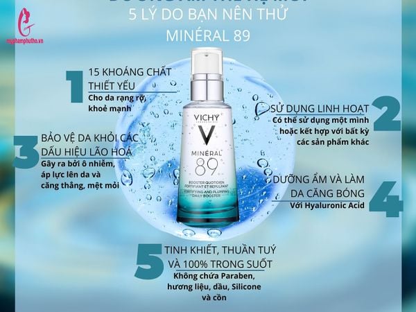 Công dụng Tinh Chất Dưỡng ẩm Vichy Mineral 89