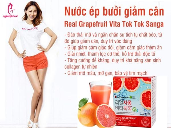 công dụng Trà Bưởi giảm cân bổ sung Vitamin C Hàn Quốc