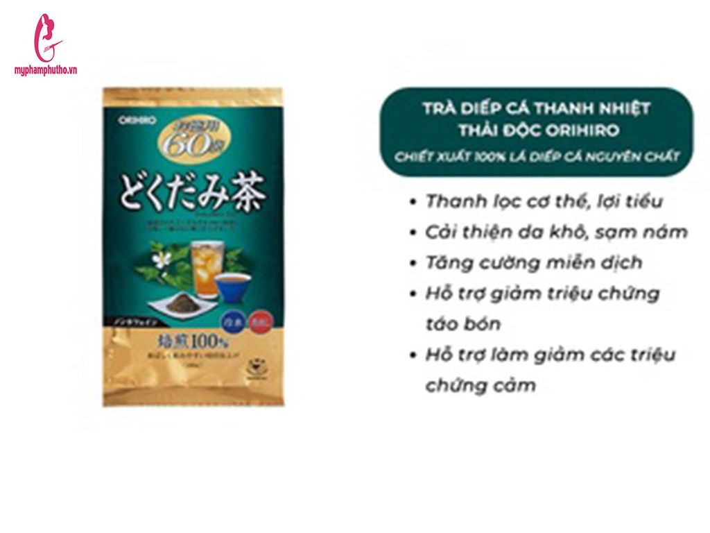 công dụng Trà diếp cá Orihiro Nhật Bản túi 6O gói