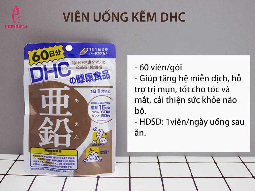 công dụng Viên uống DHC Kẽm Nhật Bản