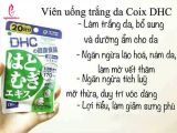 Viên uống trắng da DHC Coix Extract Nhật Bản Màu Xanh