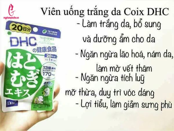 Viên uống trắng da DHC Coix Extract Nhật Bản Màu Xanh