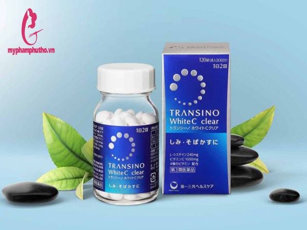 công dụng Viên uống trắng da Transino White C Clear 120 viên