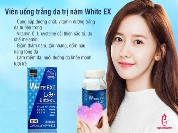 công dụng Viên uống làm trắng da trị nám White Ex Nhật Bản