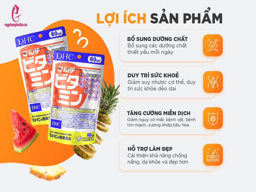 công dụng Viên Vitamin Tổng Hợp DHC Nhật Bản