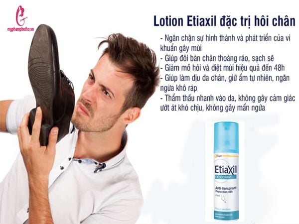 công dụngXịt khử mùi hôi chân Etiaxil  Pháp