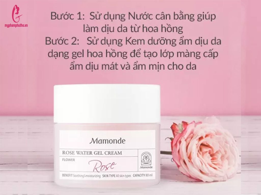 Công dụng Kem Dưỡng Ẩm Mamonde Rose Water Gel Cream