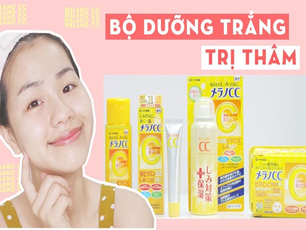 cách dùng Tinh Chất Dưỡng Trắng, trị thâm mụn Serum Vitamin C Melano CC Rohto