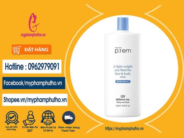 Kem Chống Nắng Make p:rem A light - Weight sun fluid for face & body care SPF 50+ PA ++++ Mua ở Đâu