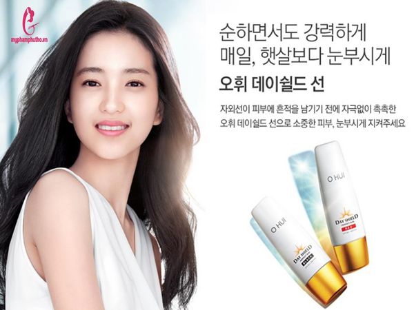 review Kem chống nắng ohui day shield perfect sun black sample SPF 50+ Hàn Quốc
