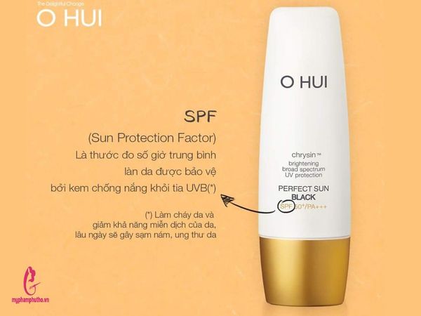 công dụng Kem chống nắng ohui day shield perfect sun black sample SPF 50+ Hàn Quốc