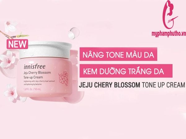 Công dụng Kem Dưỡng Trắng innisfree jeju cherry blossom tone up cream màu hồng