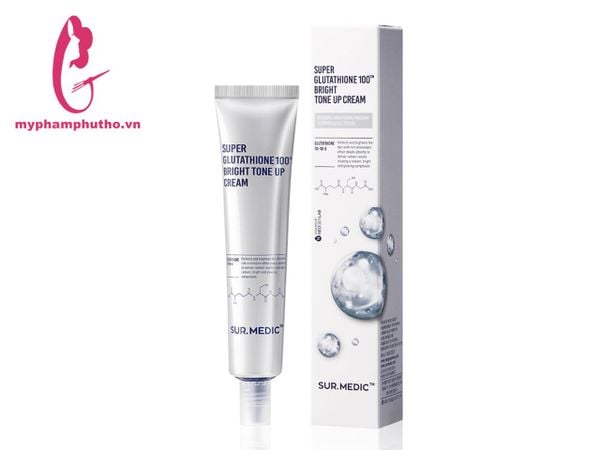 Kem dưỡng trắng nâng tone Sur. Medic Super Glutathione 100 Bright Tone up Cream