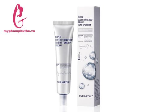 Kem dưỡng trắng nâng tone Sur. Medic Super Glutathione 100 Bright Tone up Cream