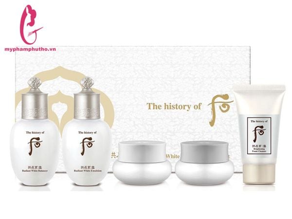 Dưỡng trắng trị nám The History of Whoo GongJinHyang Seol Radiant Set Mini 5 Món