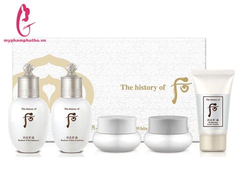 Dưỡng trắng trị nám The History of Whoo GongJinHyang Seol Radiant Set Mini 5 Món